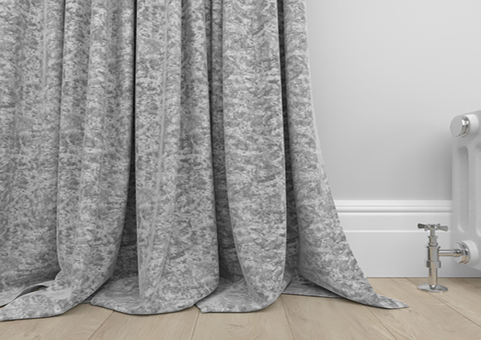 Crushed Velvet, Silver Grey - Made to Measure Curtains - Image 6